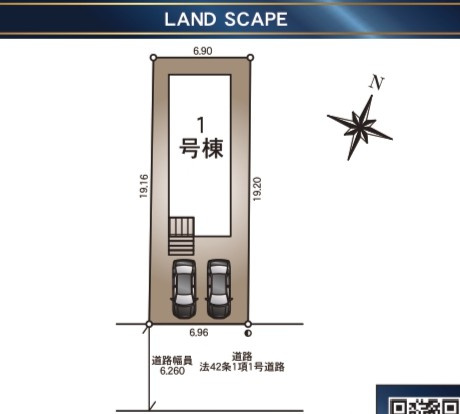 秋田市仁井田二ツ屋第1の区画図