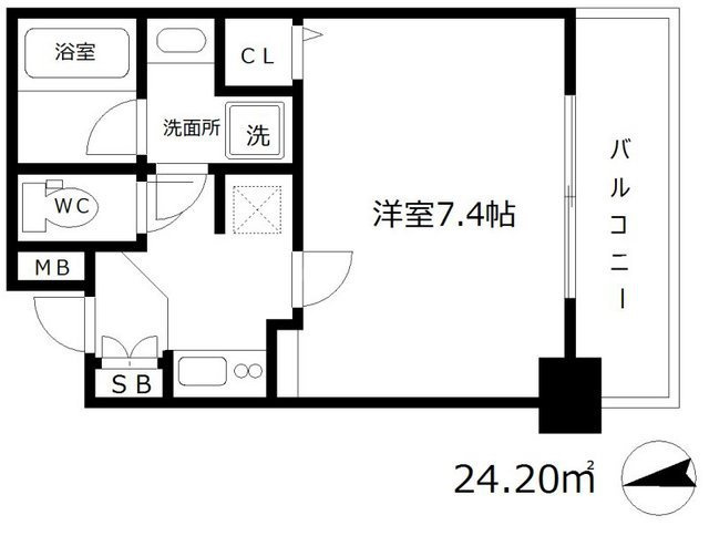 サムティ難波VIVOの間取り|サムティ難波ＶＩＶＯ　開放感ある間取