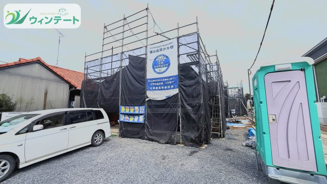 第1かすみがうら市下稲吉　新築戸建て　1号棟の外観|敷地78坪の理想の土地。南向きで陽当たり良好！現地見学も可能です♪