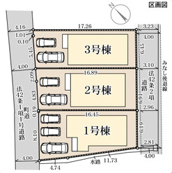 リーブルガーデン西原町我謝の区画図