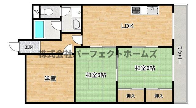家具町ハイツの間取り