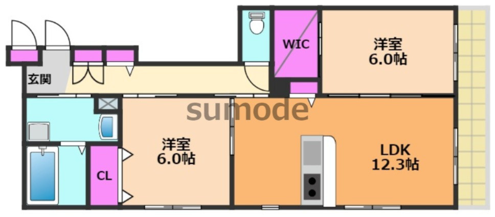 シナジーコートの間取り