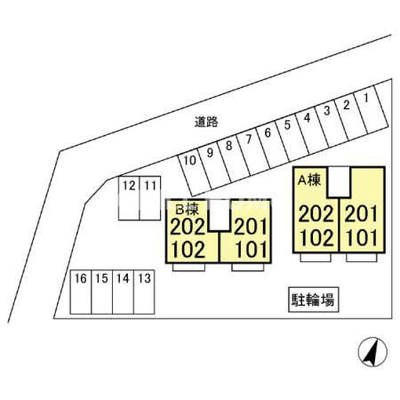 サンパティー　Ａの区画図|当社、チルホームのHPもご覧ください(^^)/物件情報多数♪
