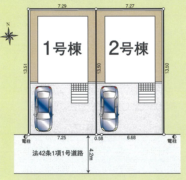 【仲介手数料無料】所沢市所沢新町第５　２号棟　所沢市の不動産なら西武ハウジングの区画図