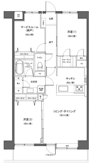 【間取り】 | ライオンズマンション溝の口