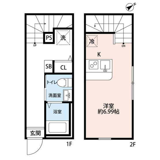 【間取り】 | Ｓ-ｈａｒｂａｒＬａｇｏｏｎ上永谷 | メゾネットになります！