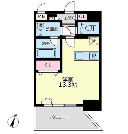 横浜市西区中央１丁目の賃貸マンションの間取り