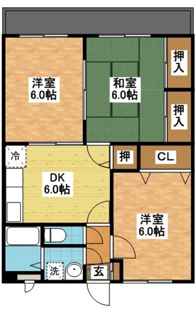 グランディール中嶋の間取り