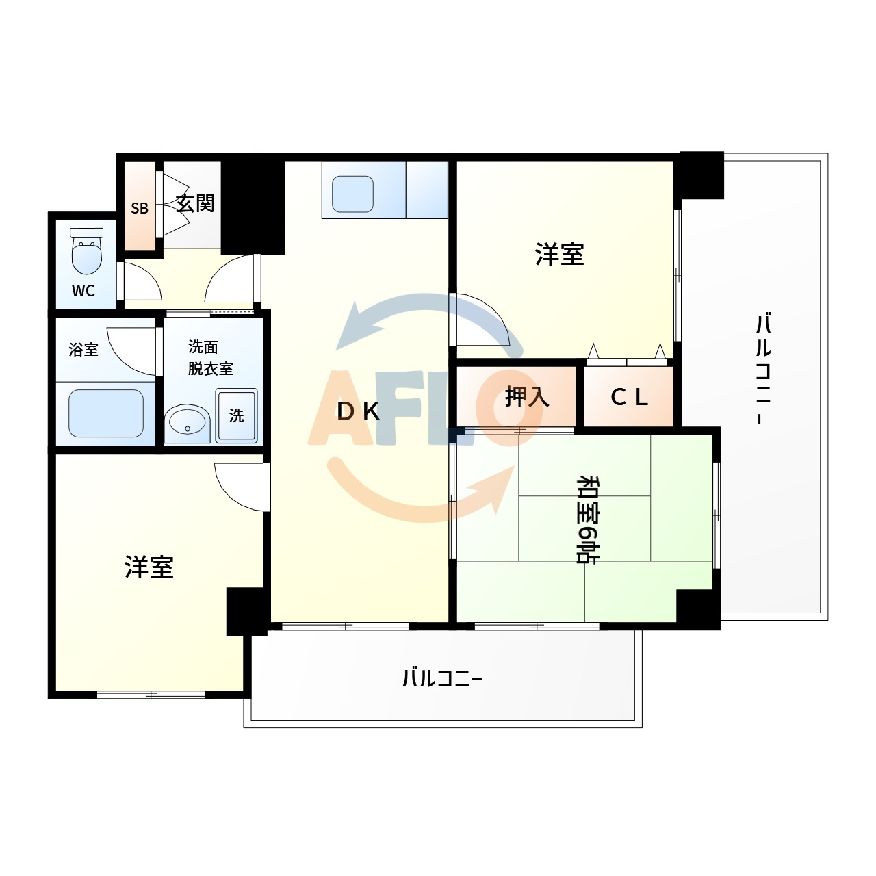 ロイヤルハイツ江戸堀西公園の間取り|ロイヤルハイツ江戸堀西公園　間取り
