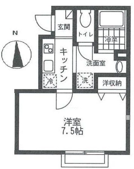 小金井市梶野町４丁目のアパートの間取り