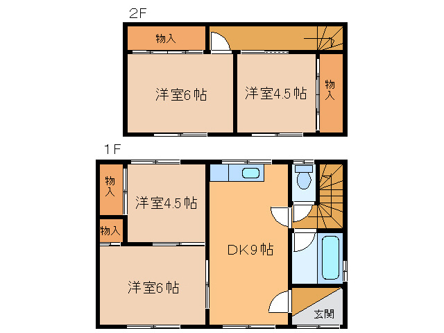 西6南21貸家の間取り
