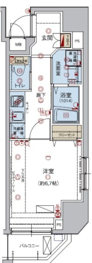 ハーモニーレジデンス日暮里の間取り|間取りです。