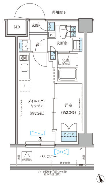 パークアクシス文京本郷の間取り