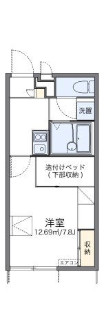 レオパレステイルザウエストの間取り