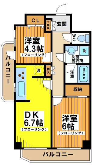 【間取り】 | アコール桜上水