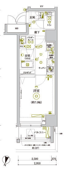 グランヴァン赤坂の間取り