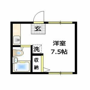 横浜市都筑区川和町のアパートの間取り