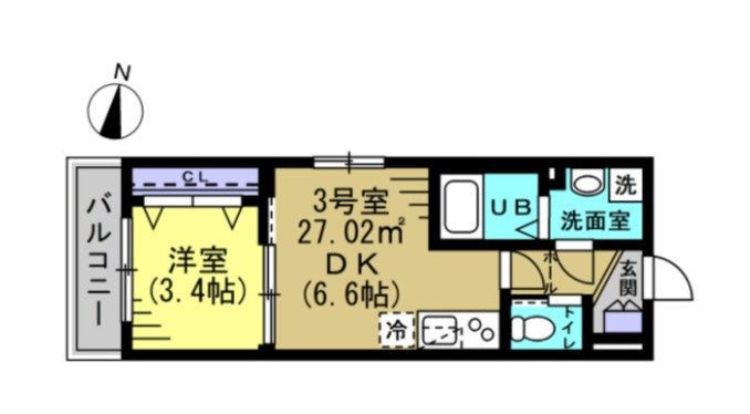 松戸市小金のアパートの間取り
