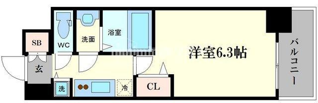 大阪市西区川口３丁目の賃貸マンションの間取り