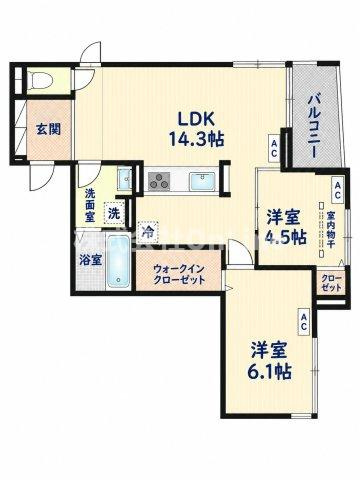 ウエスタンハイツ19の間取り