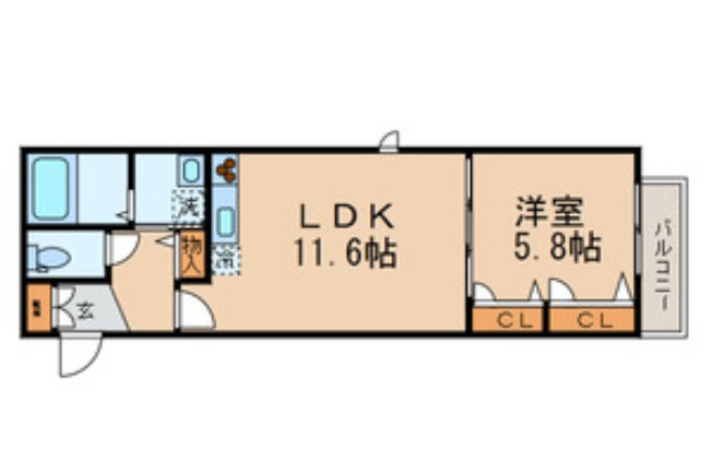 シャーメゾン内沼Ｂの間取り
