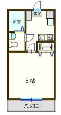 【間取り】 | 1人暮らしにぴったりの1Kの間取りです！