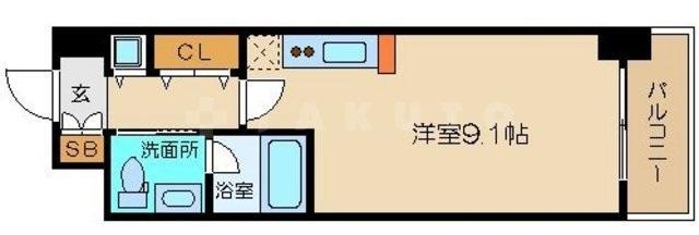 ISM谷町六丁目の間取り|ISM谷町六丁目　使い勝手の良い間取り