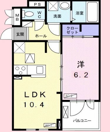 エムウッド　フォルビートの間取り