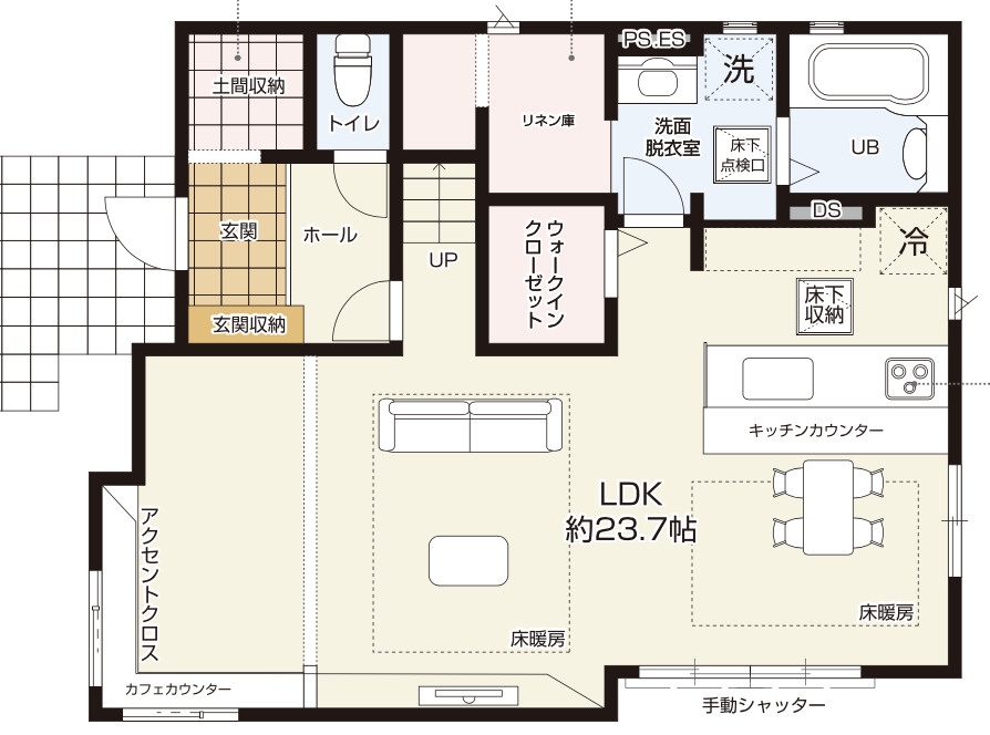 【仲介手数料無料】所沢市上安松１２期全１棟　所沢市の不動産なら西武ハウジングの間取り