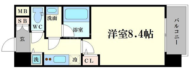 エグゼ難波南Ⅴの間取り