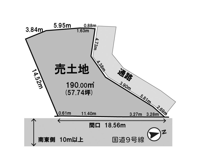 【土地図】 | 桂乾町　建築条件無し売土地