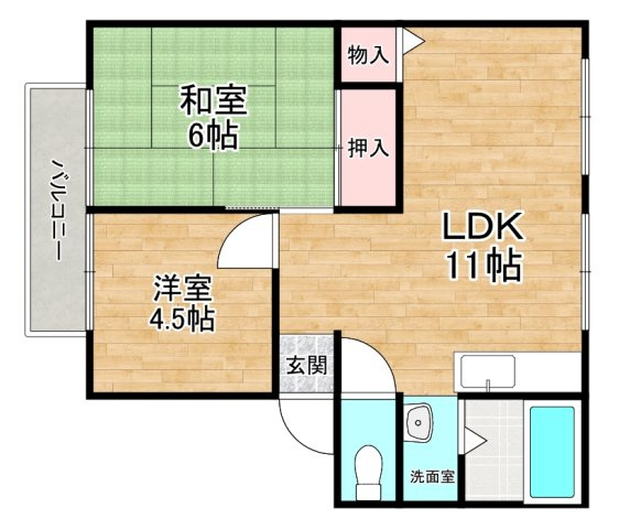 サンライフ北文の間取り