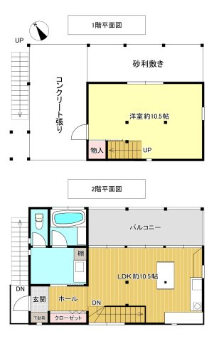 米子市富益町　KK借家の間取り