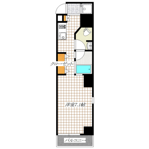 LA.東十条の間取り|角部屋です