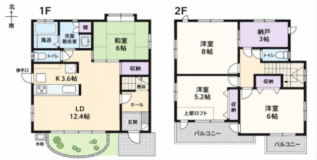 安佐南区上安6丁目の間取り|４LDK＋S　土地面積147.05㎡　建物面積100.19㎡