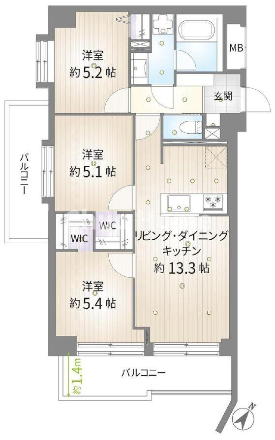 ニックハイム東陽町第7の間取り|７階部分・南東×南西・角部屋・2面バルコニーにつきまして日当たり・通風・眺望良好。新規リノベーションマンション。安心のアフターサービス保証付きですのでご購入後も安心して暮らせます。