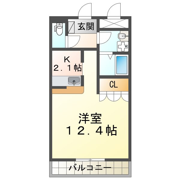 アプローズの間取り|間取り反転です