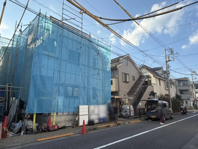 練馬区中村2丁目　長期優良住宅　”乾太くん”設置　限定1棟の前面道路含む現地写真