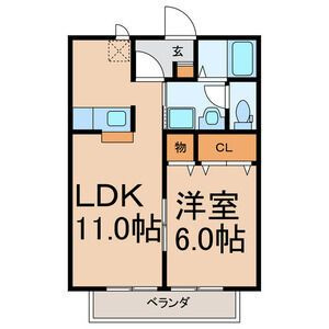シャンスの間取り|間取りです。