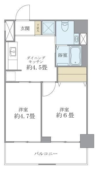東建ニューハイツ九段の間取り|間取りです。