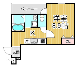 フジパレス阪急塚口ウエスト　2番館の間取り