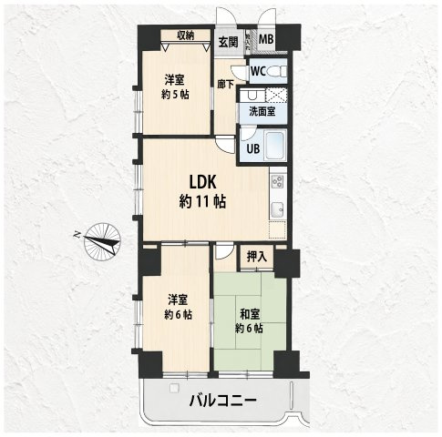 SSKグリーンパーク北千住第10の間取り|暮らしやすさに配慮した機能的な間取り。各居室の独立性も確保され、家族それぞれの時間を大切にできます。