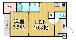 フジパレス阪急塚口ウエスト　1番館の間取り