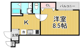 フジパレス阪急塚口ウエスト　1番館の間取り