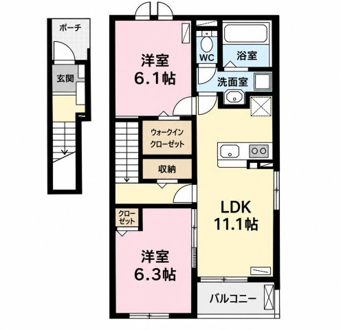 ルミエール中野新町の間取り