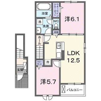 【間取り】 | サニーフラット黒岡A棟