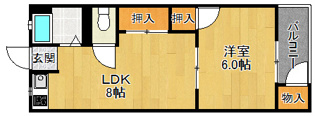 西伊丹マンションの間取り
