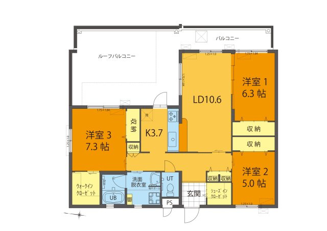 ハイグレードマンションリッチリバーの区画図