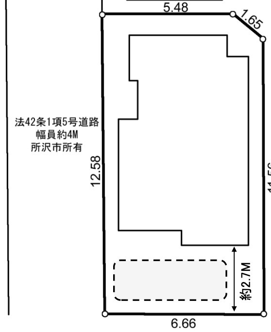 【仲介手数料無料】所沢市青葉台全１棟　所沢市の不動産なら西武ハウジングの区画図