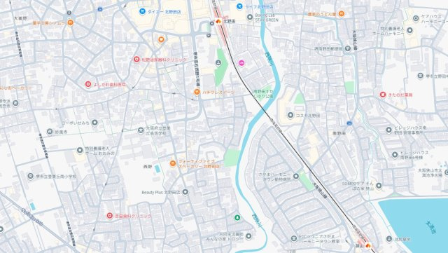 堺市東区南野田　第1期　新築一戸建ての地図